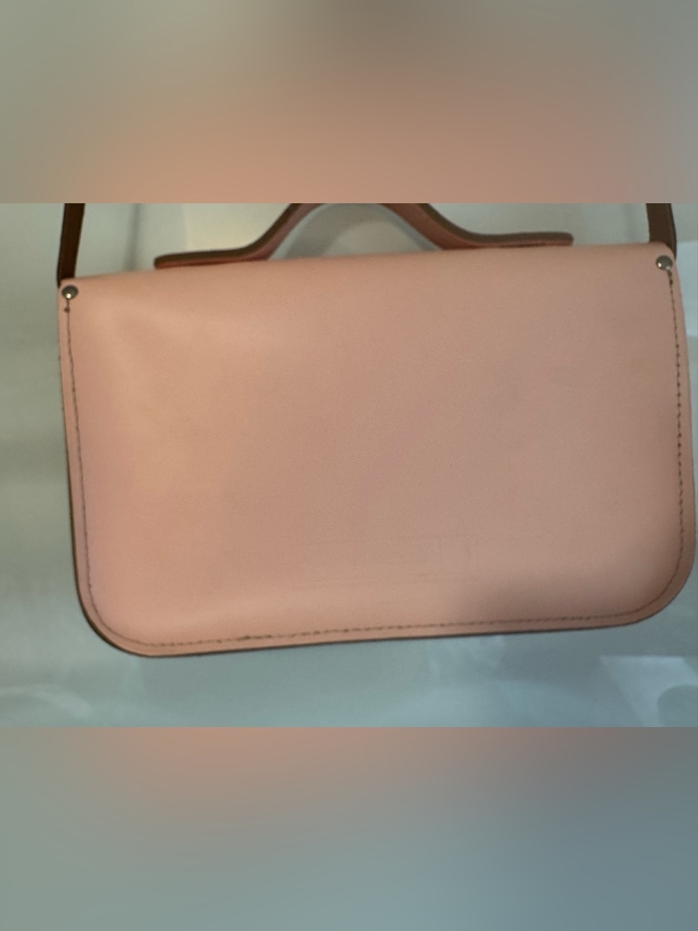 NWOT The leather satchel company pink purse crossbody messenger kawaii cute - Picture 3 of 11